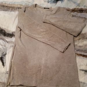 Gray tunic sweater